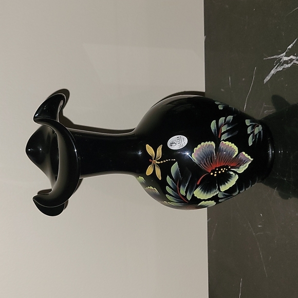Fenton Other Fenton Rare Black Onyx Glass Midnight Safari Vase